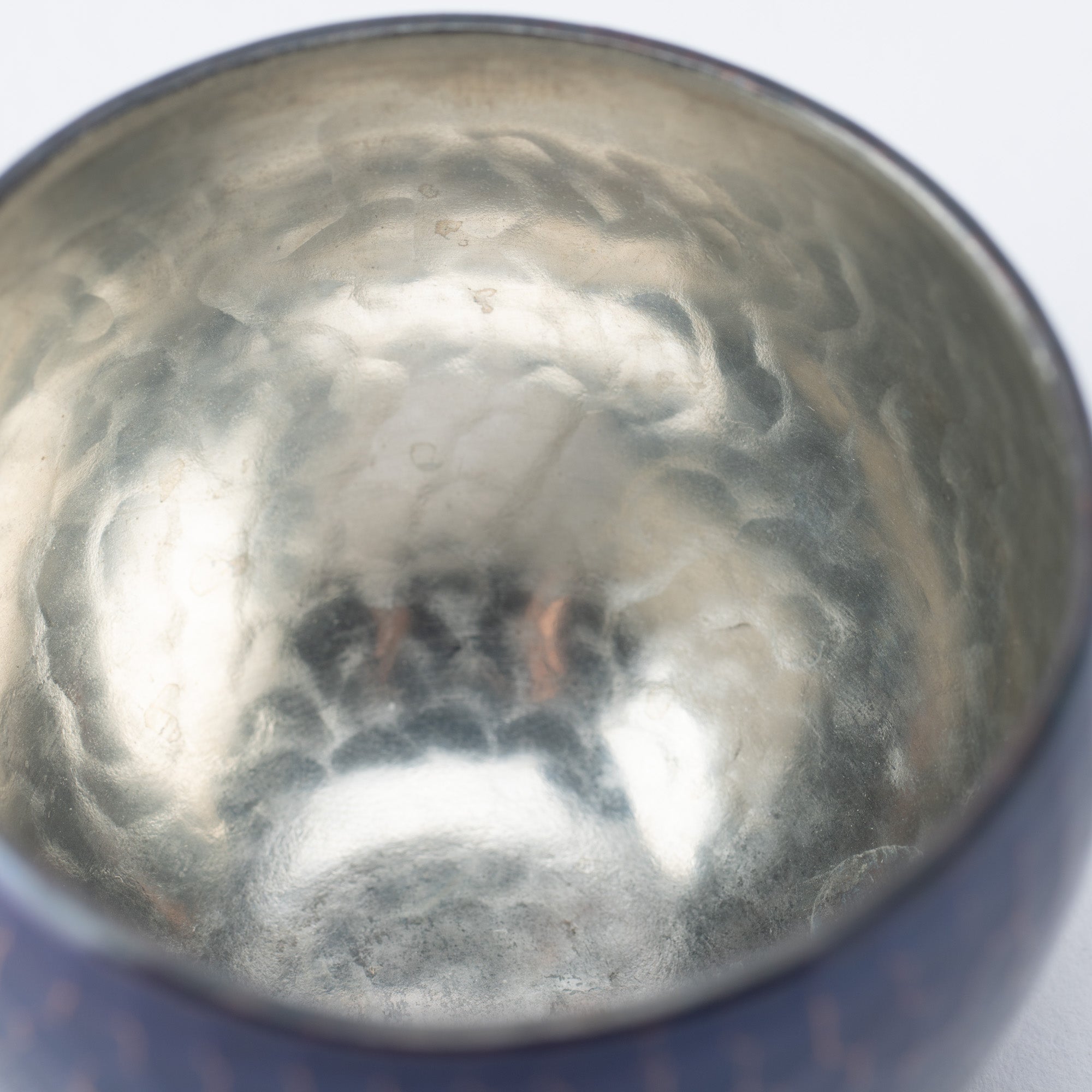 Seigado Indigo Blue Copper Guinomi Sake Cup - MUSUBI KILN - Quality Japanese Tableware and Gift