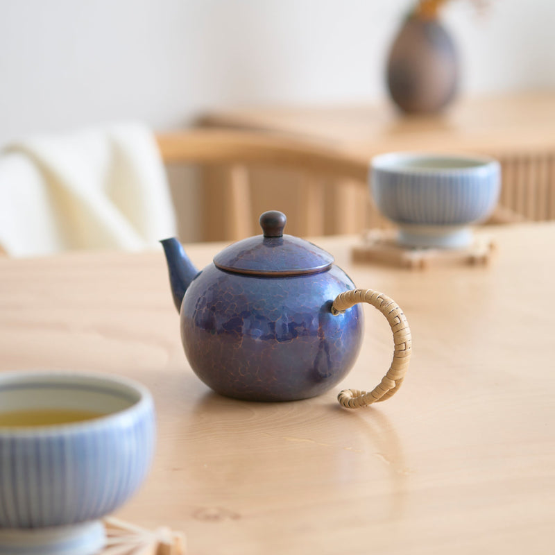 Seigado Indigo Blue Japanese Teapot 12.2oz(360ml) - MUSUBI KILN - Quality Japanese Tableware and Gift