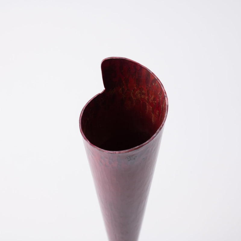 Seigado Red Copper Single - Flower Vase - MUSUBI KILN - Quality Japanese Tableware and Gift