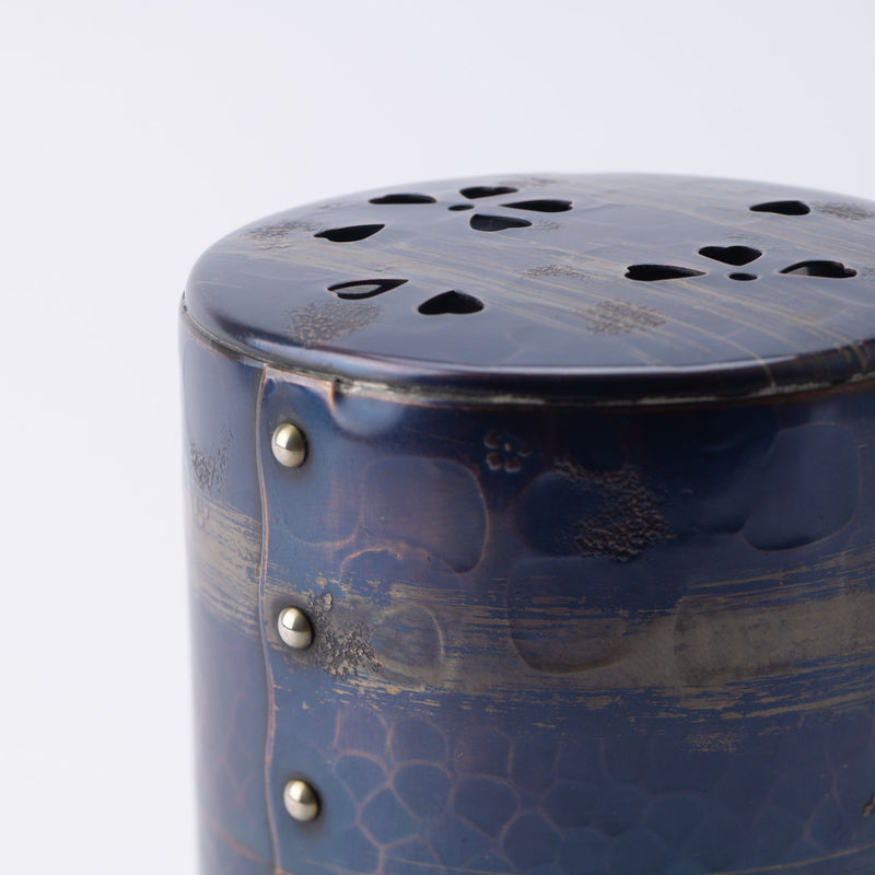 Seigado Sakura and Wind Pattern Copper Tea Canister - MUSUBI KILN - Quality Japanese Tableware and Gift