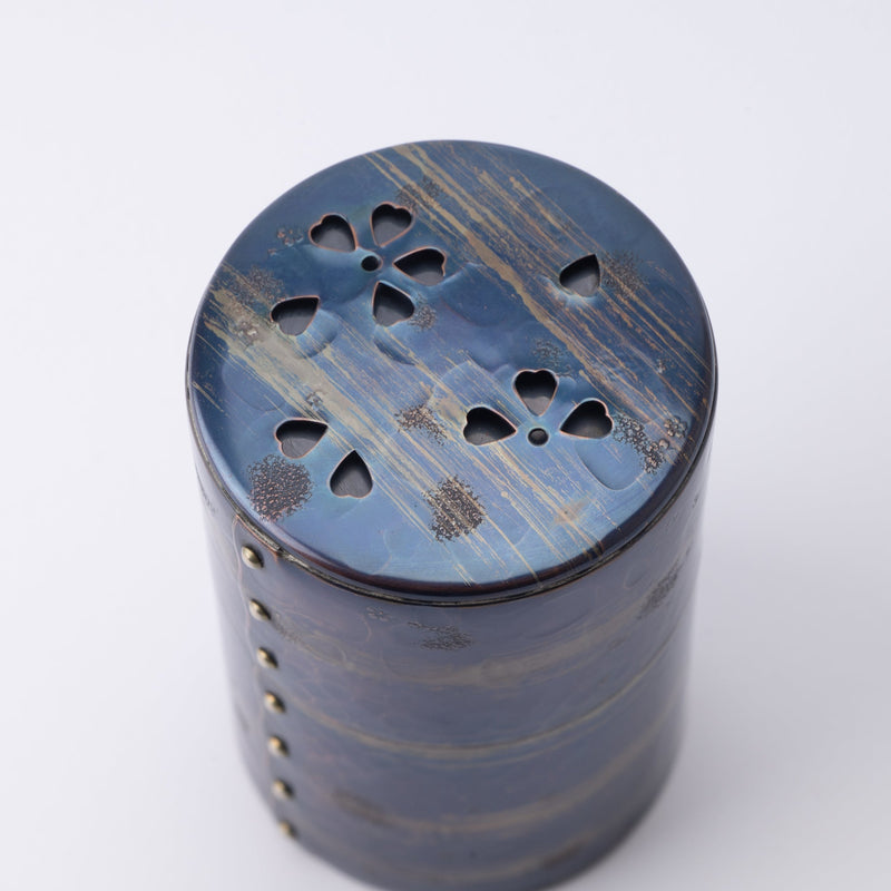 Seigado Sakura and Wind Pattern Copper Tea Canister - MUSUBI KILN - Quality Japanese Tableware and Gift