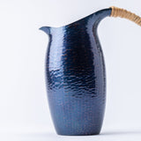 Seigado Tales of a Century Indigo Blue Chirori Copper Sake Carafe - MUSUBI KILN - Quality Japanese Tableware and Gift