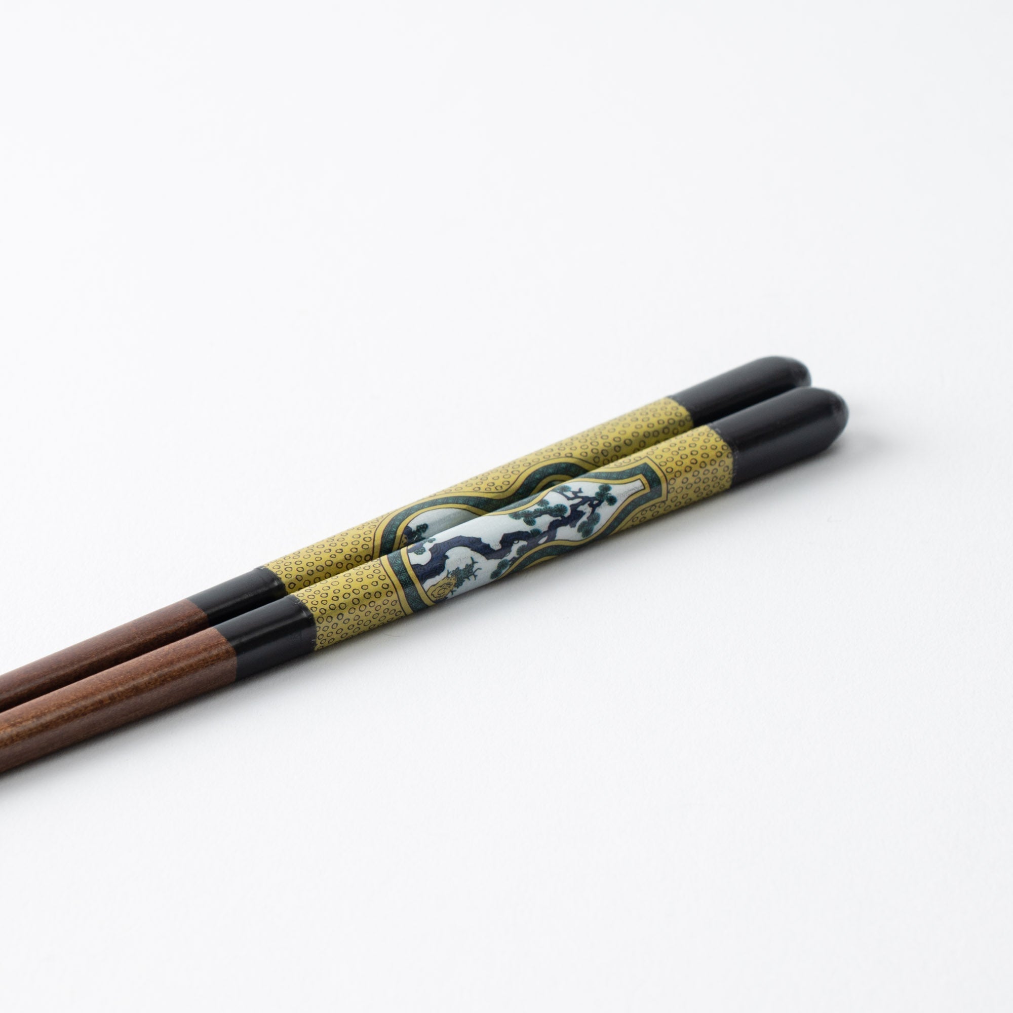 Seikou Kiln Black Kutani Color Reusable Chopsticks 23 cm (9 in) - MUSUBI KILN - Quality Japanese Tableware and Gift