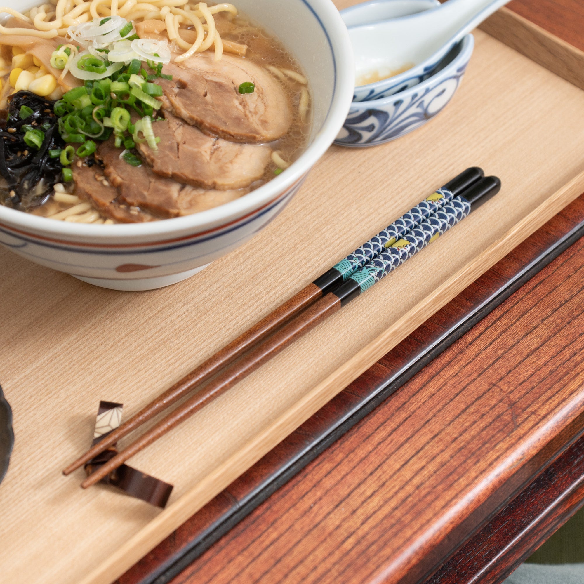 Seikou Kiln Black Kutani Color Reusable Chopsticks 23 cm (9 in) - MUSUBI KILN - Quality Japanese Tableware and Gift