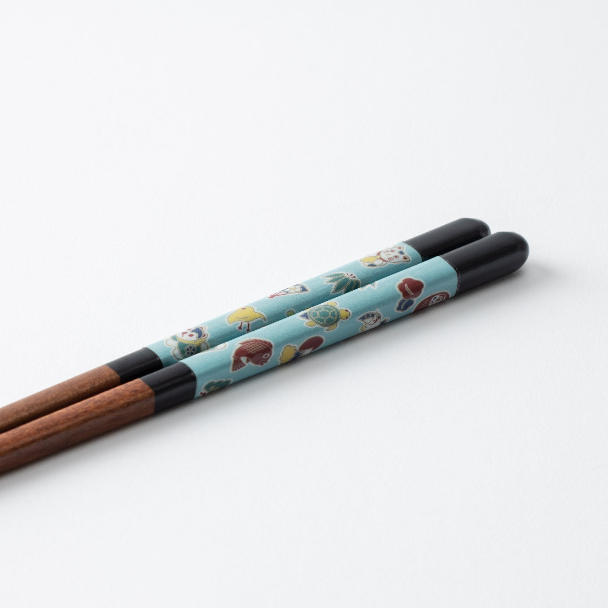 Seikou Kiln Black Kutani Color Reusable Chopsticks 23 cm (9 in) - MUSUBI KILN - Quality Japanese Tableware and Gift