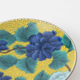 Seikou Kiln Blue Peony Kutani Sauce Plate - MUSUBI KILN - Quality Japanese Tableware and Gift