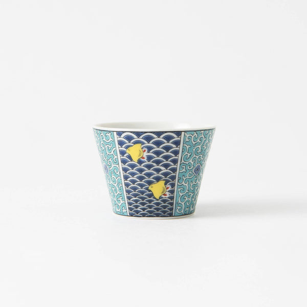 Seikou Kiln Chidori Kutani Guinomi Sake Cup - MUSUBI KILN - Quality Japanese Tableware and Gift