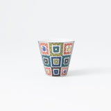 Seikou Kiln Color Tiles Kutani Ochoko Sake Cup - MUSUBI KILN - Quality Japanese Tableware and Gift