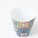 Seikou Kiln Color Tiles Kutani Ochoko Sake Cup - MUSUBI KILN - Quality Japanese Tableware and Gift