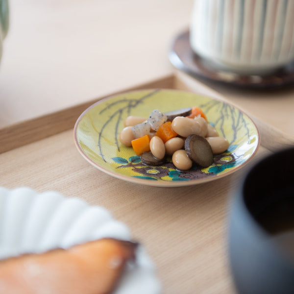 Seikou Kiln Eagle and Willow Kutani Sauce Plate - MUSUBI KILN - Quality Japanese Tableware and Gift