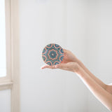 Seikou Kiln Geometric Pattern Kutani Sauce Plate - MUSUBI KILN - Quality Japanese Tableware and Gift