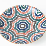 Seikou Kiln Geometric Pattern Kutani Sauce Plate - MUSUBI KILN - Quality Japanese Tableware and Gift