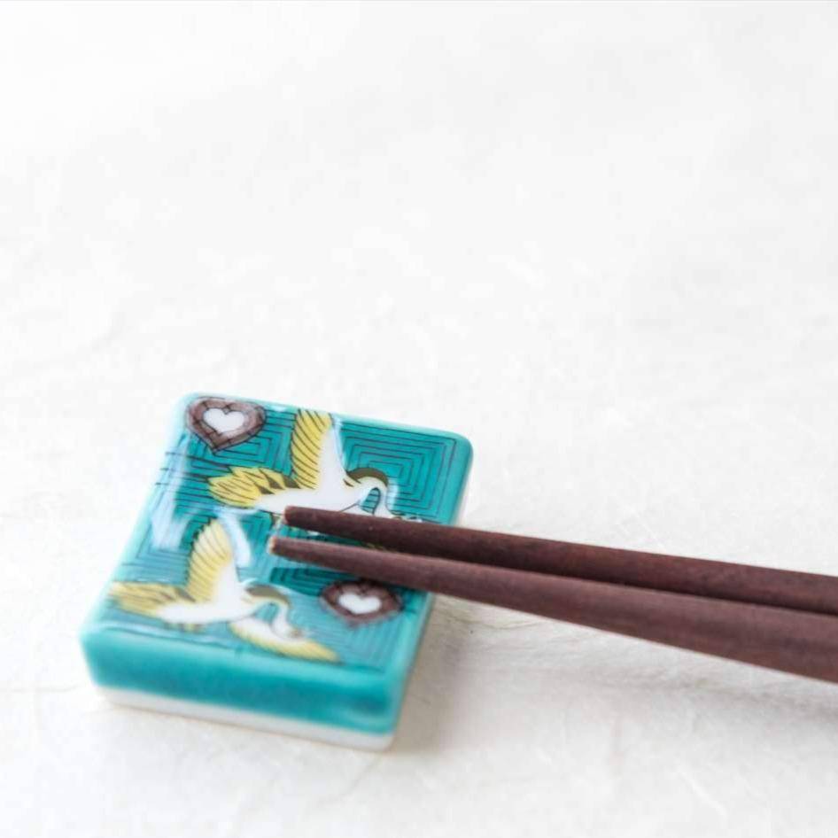 Seikou Kiln Kutani Color Chopstick Rest - MUSUBI KILN - Quality Japanese Tableware and Gift