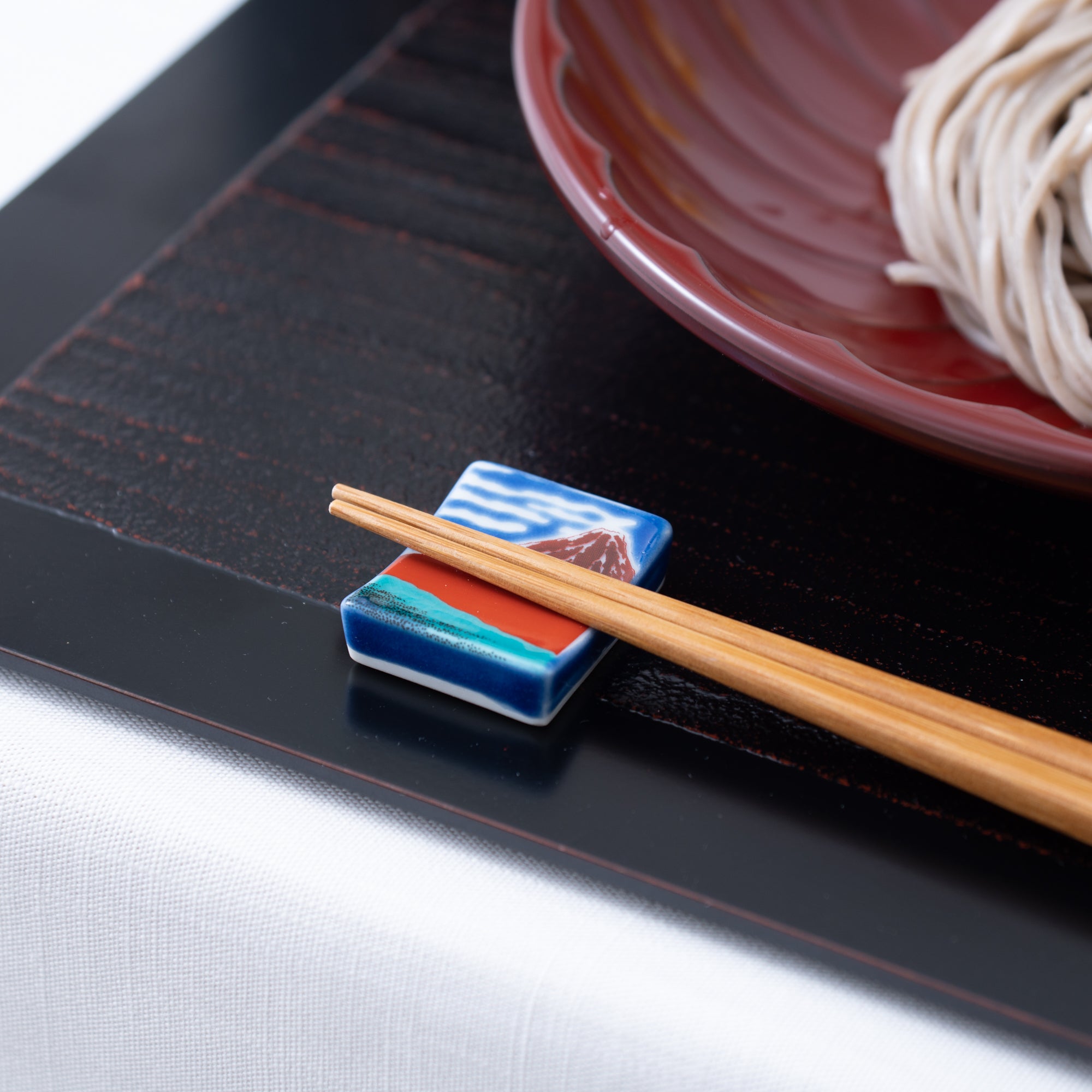 Seikou Kiln Kutani Color Chopstick Rest - MUSUBI KILN - Quality Japanese Tableware and Gift