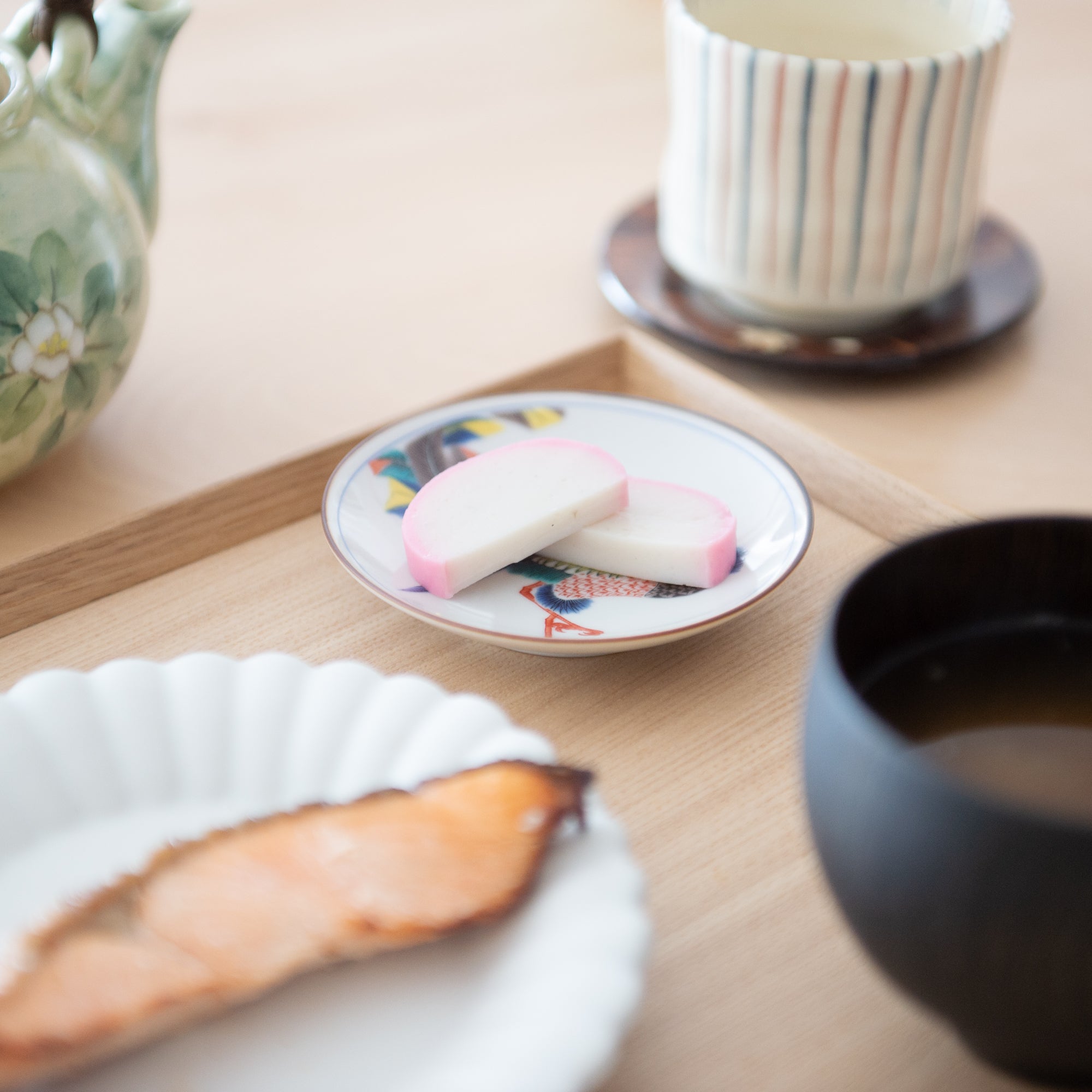 Seikou Kiln Phoenix Kutani Sauce Plate - MUSUBI KILN - Quality Japanese Tableware and Gift