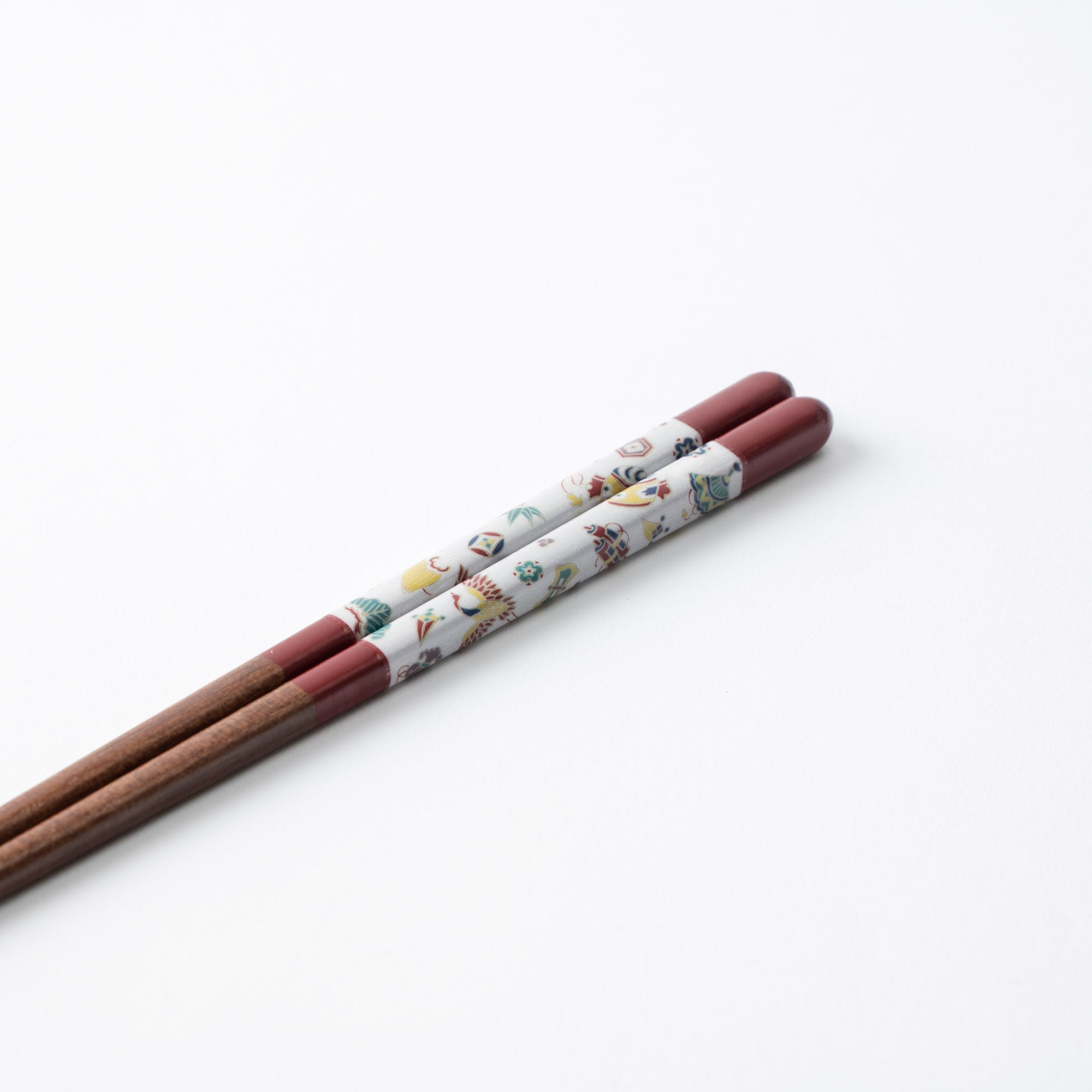 Seikou Kiln Red Kutani Color Reusable Chopsticks 21 cm (8.2 in) - MUSUBI KILN - Quality Japanese Tableware and Gift