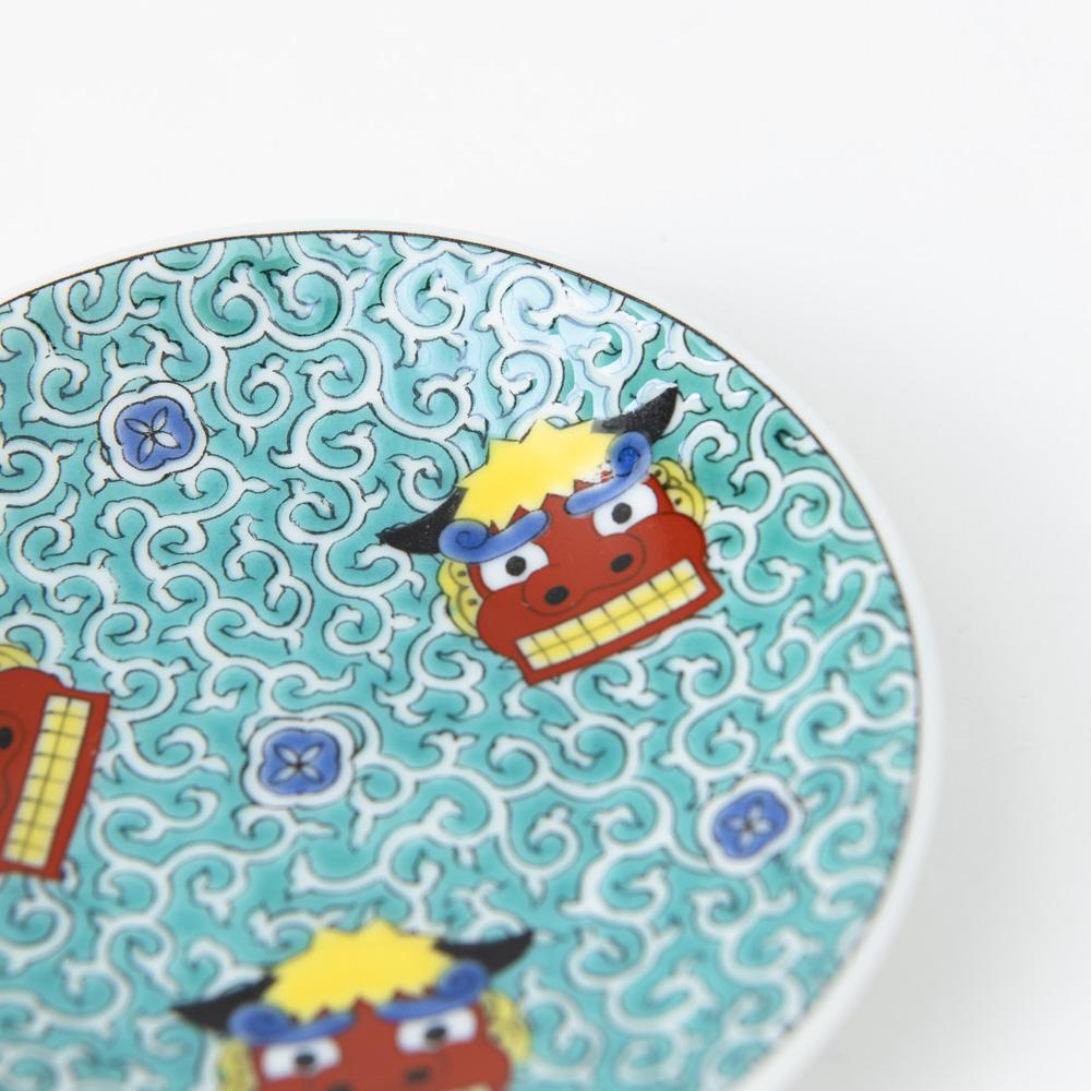 Seikou Kiln Shishi Kutani Sauce Plate - MUSUBI KILN - Quality Japanese Tableware and Gift