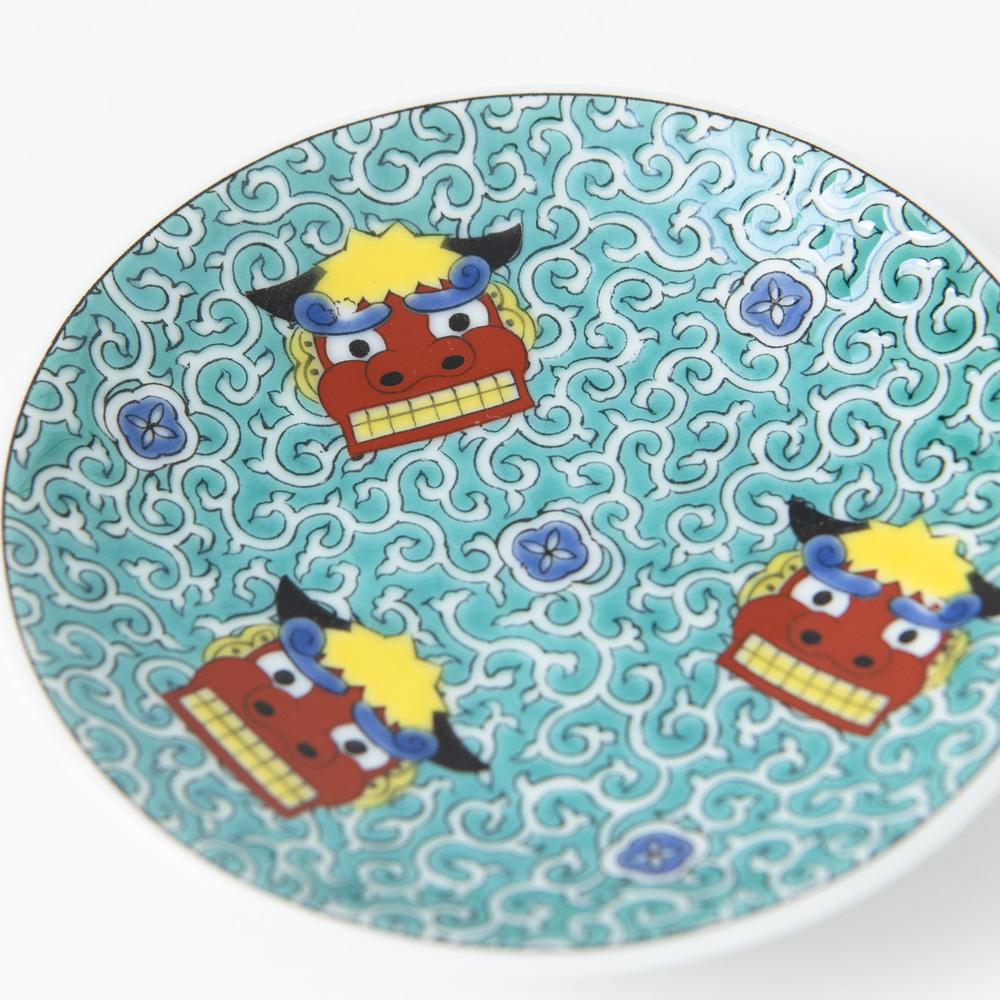 Seikou Kiln Shishi Kutani Sauce Plate - MUSUBI KILN - Quality Japanese Tableware and Gift