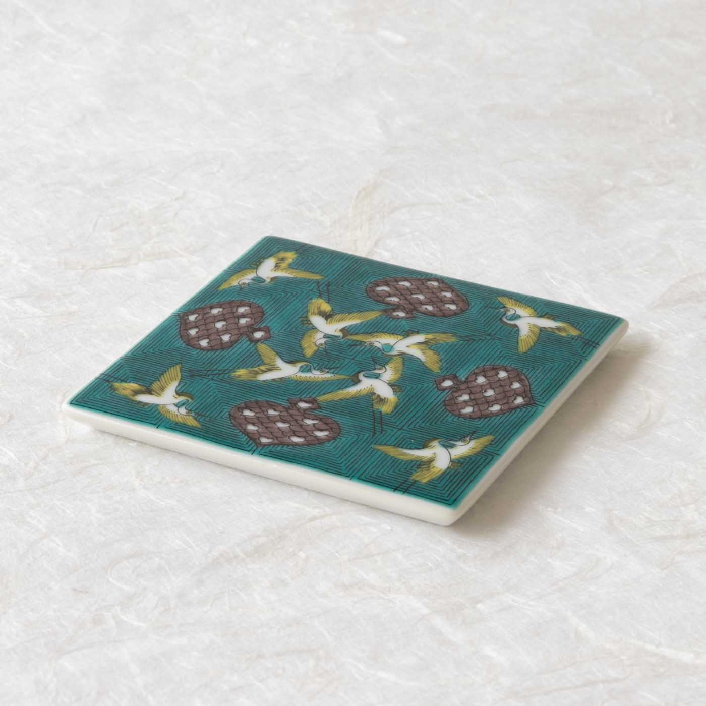 Seikou Kiln Traditional Pattern Kutani Coaster - MUSUBI KILN - Quality Japanese Tableware and Gift