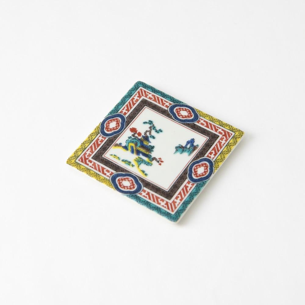 Seikou Kiln Traditional Pattern Kutani Coaster - MUSUBI KILN - Quality Japanese Tableware and Gift