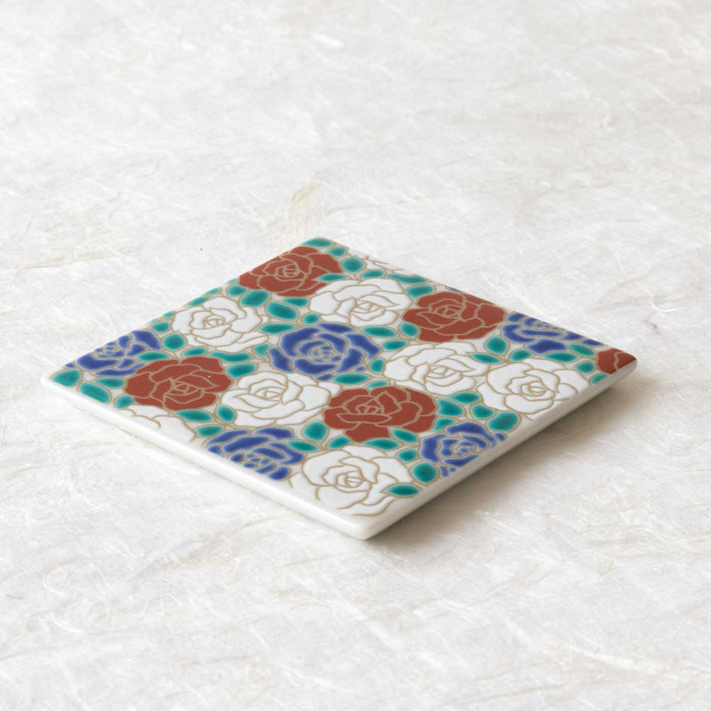 Seikou Kiln Traditional Pattern Kutani Coaster - MUSUBI KILN - Quality Japanese Tableware and Gift