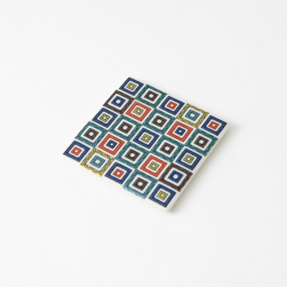 Seikou Kiln Traditional Pattern Kutani Coaster - MUSUBI KILN - Quality Japanese Tableware and Gift