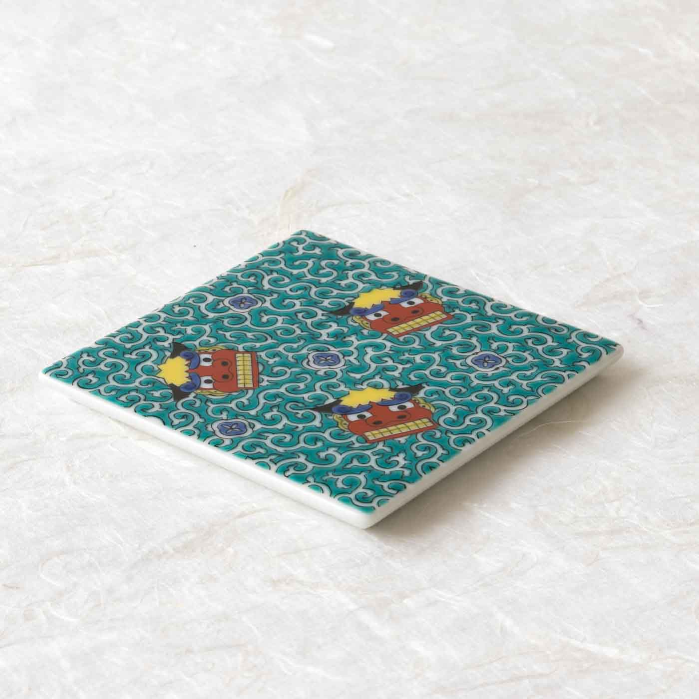 Seikou Kiln Traditional Pattern Kutani Coaster - MUSUBI KILN - Quality Japanese Tableware and Gift