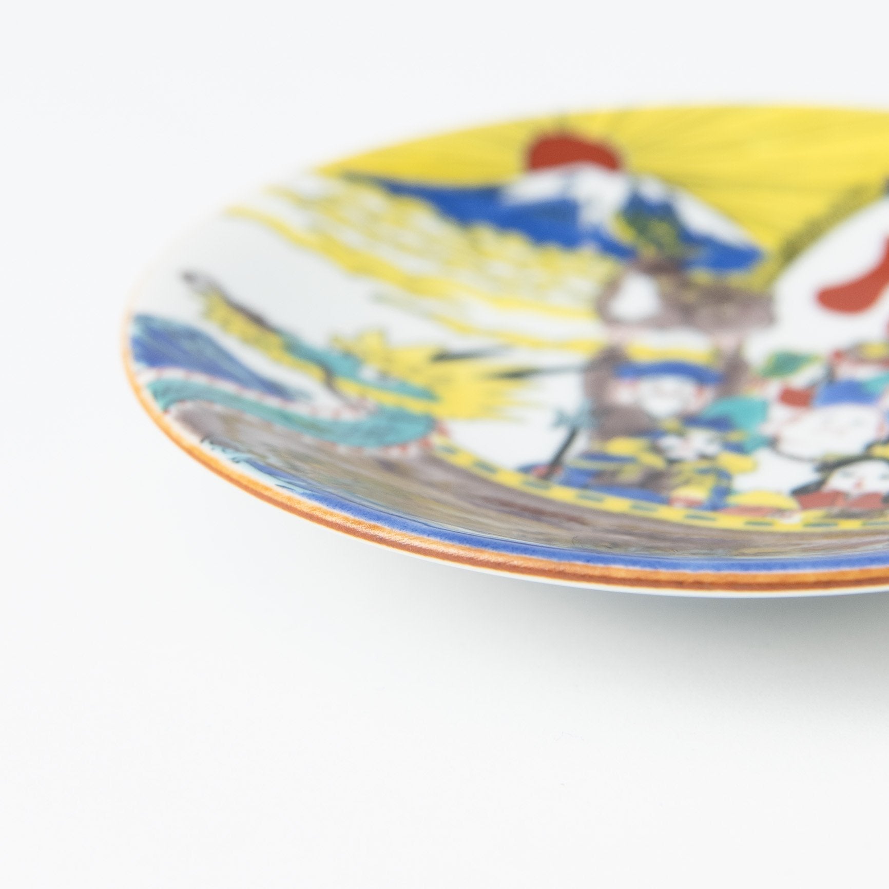 Seikou Kiln Treasure Ship Kutani Sauce Plate - MUSUBI KILN - Quality Japanese Tableware and Gift