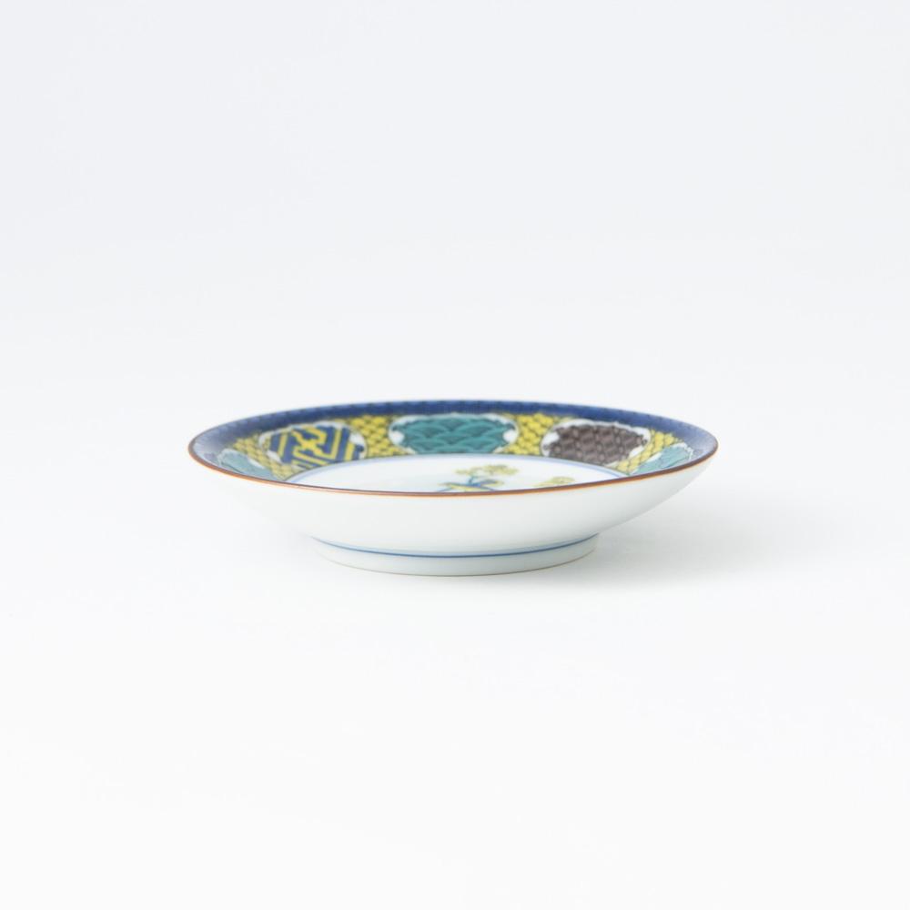 Seikou Kiln Twin Birds Kutani Sauce Plate - MUSUBI KILN - Quality Japanese Tableware and Gift