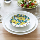 Seikou Kiln Yellow Peony Kutani Round Plate - MUSUBI KILN - Quality Japanese Tableware and Gift