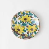 Seikou Kiln Yellow Peony Kutani Round Plate - MUSUBI KILN - Quality Japanese Tableware and Gift