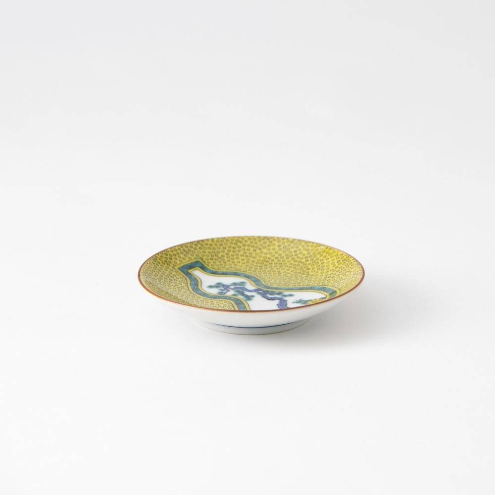 Seikou Kiln Yoshidaya Gourd Kutani Sauce Plate - MUSUBI KILN - Quality Japanese Tableware and Gift