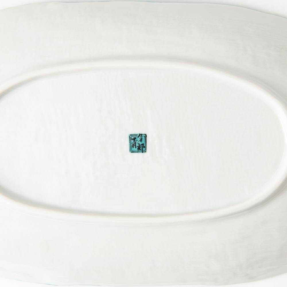 Seikou Kiln Yoshidaya Hibiscus Kutani Rectangle Plate - MUSUBI KILN - Quality Japanese Tableware and Gift