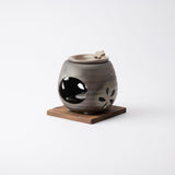 Sekiryu Cherry Blossom Green Ash Glaze Tokoname Chakoro Tea Incense Burner - MUSUBI KILN - Quality Japanese Tableware and Gift