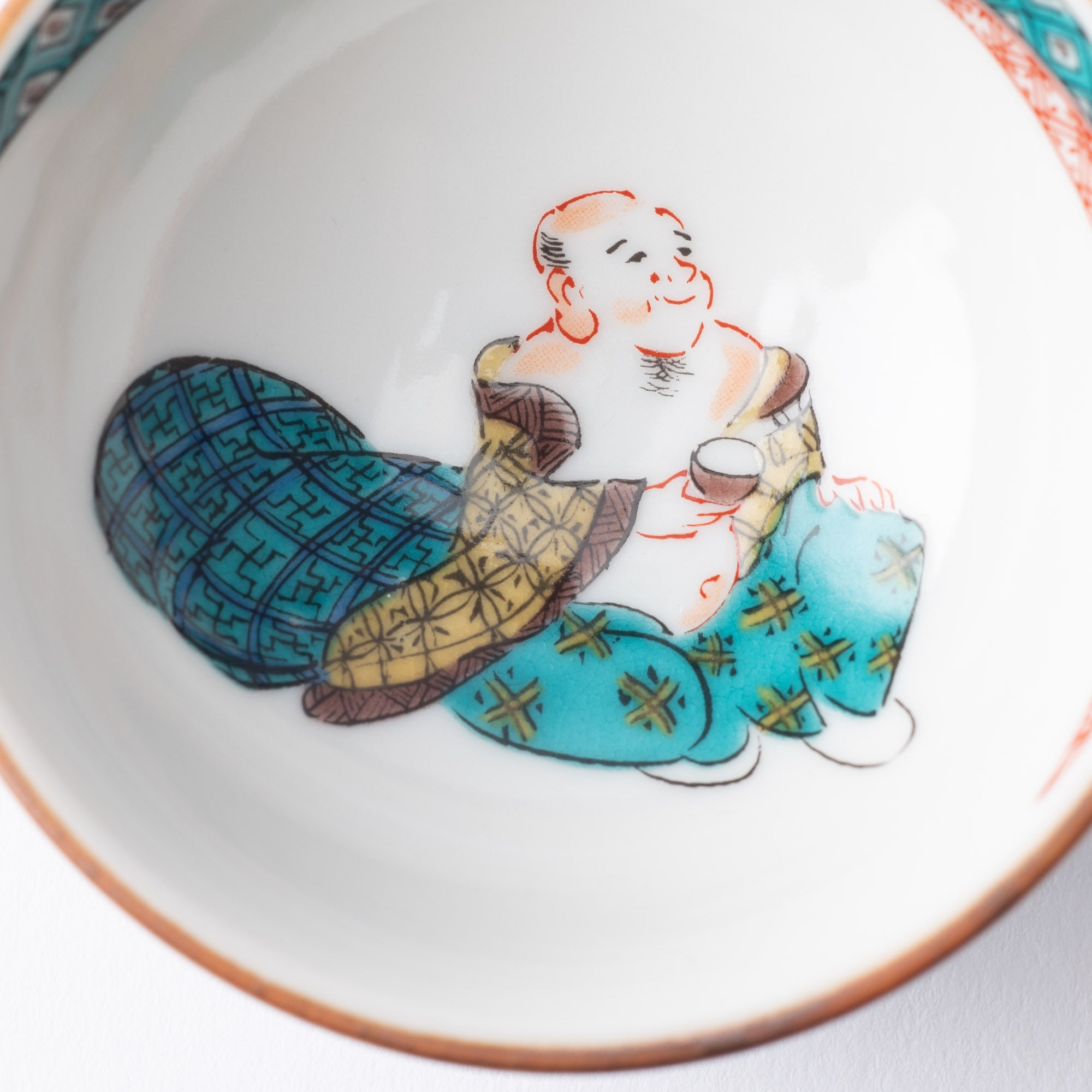 Seven Lucky Gods Kutani Ochoko Sake Cup Set - MUSUBI KILN - Quality Japanese Tableware and Gift