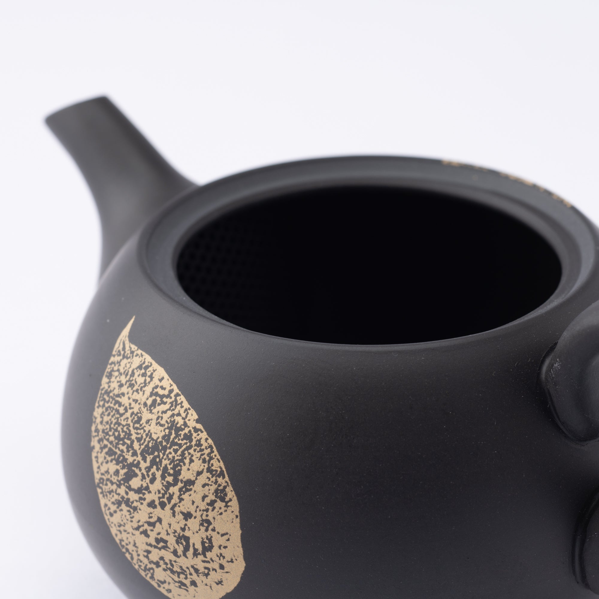 Shoho Black Leaf Tokoname Japanese Teapot Set 6.1oz(180ml) - Sasame and Ceramesh - MUSUBI KILN - Quality Japanese Tableware and Gift