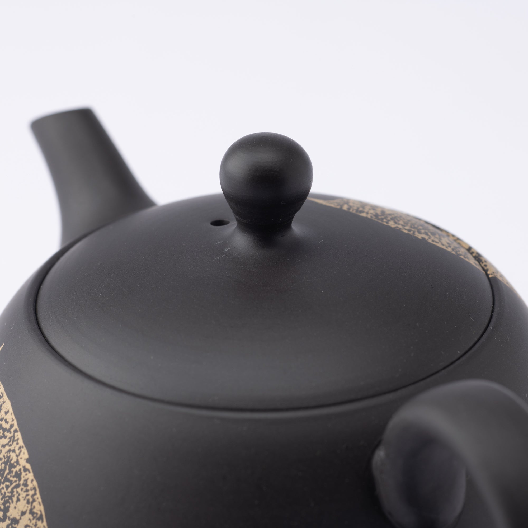 Shoho Black Leaf Tokoname Japanese Teapot Set 6.1oz(180ml) - Sasame and Ceramesh - MUSUBI KILN - Quality Japanese Tableware and Gift