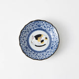 Sleeping Cat Kutani Sauce Plate Set - MUSUBI KILN - Quality Japanese Tableware and Gift