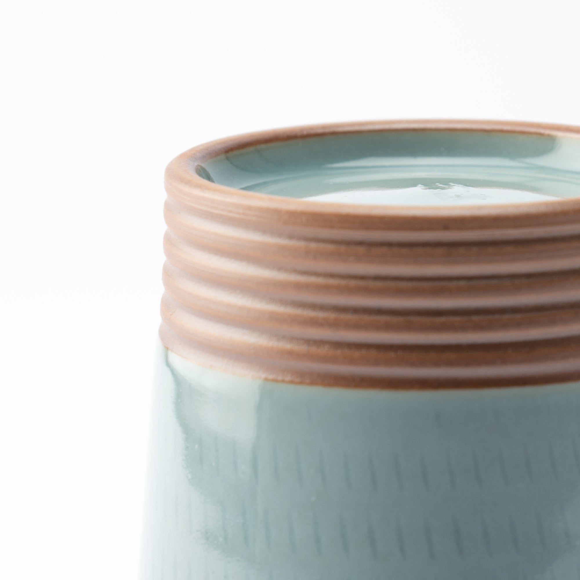 Soryu Kiln Celadon Tobikanna Kiyomizu Ware Large Cup - MUSUBI KILN - Quality Japanese Tableware and Gift