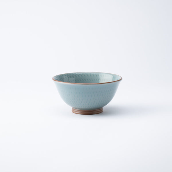 Soryu Kiln Celadon Tobikanna Kiyomizu Ware Rice Bowl - MUSUBI KILN - Quality Japanese Tableware and Gift