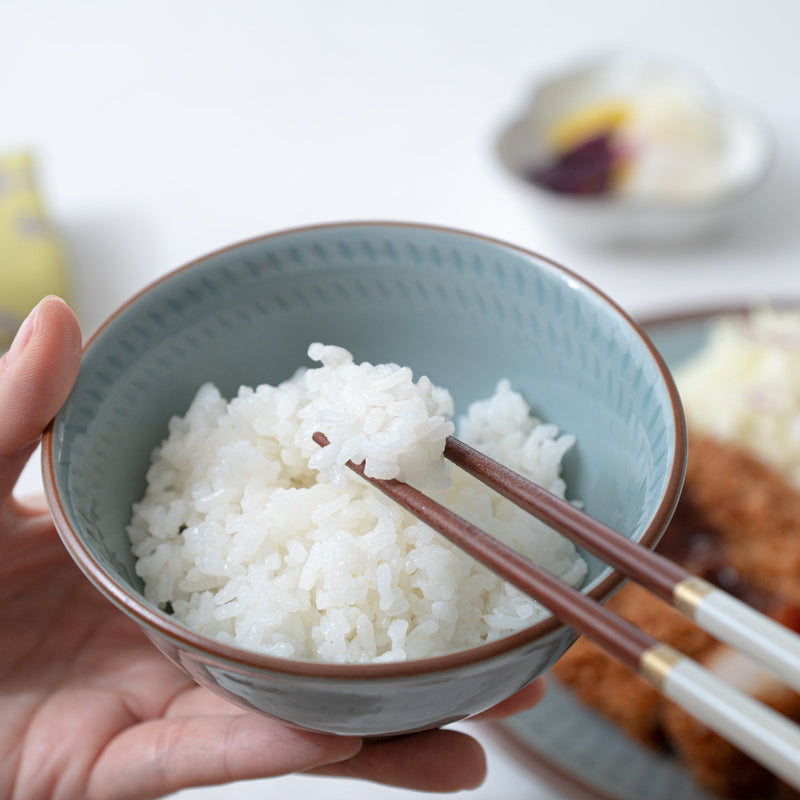 Soryu Kiln Celadon Tobikanna Kiyomizu Ware Rice Bowl - MUSUBI KILN - Quality Japanese Tableware and Gift