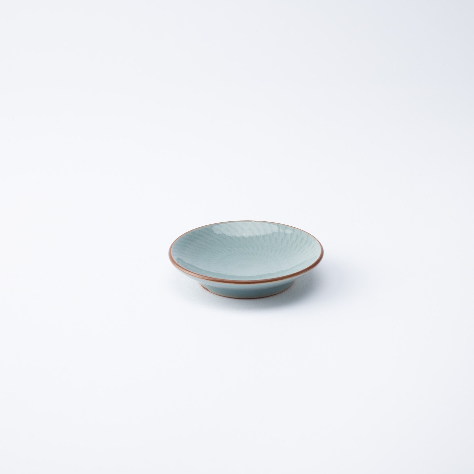 Soryu Kiln Celadon Tobikanna Kiyomizu Ware Sauce Plate - MUSUBI KILN - Quality Japanese Tableware and Gift