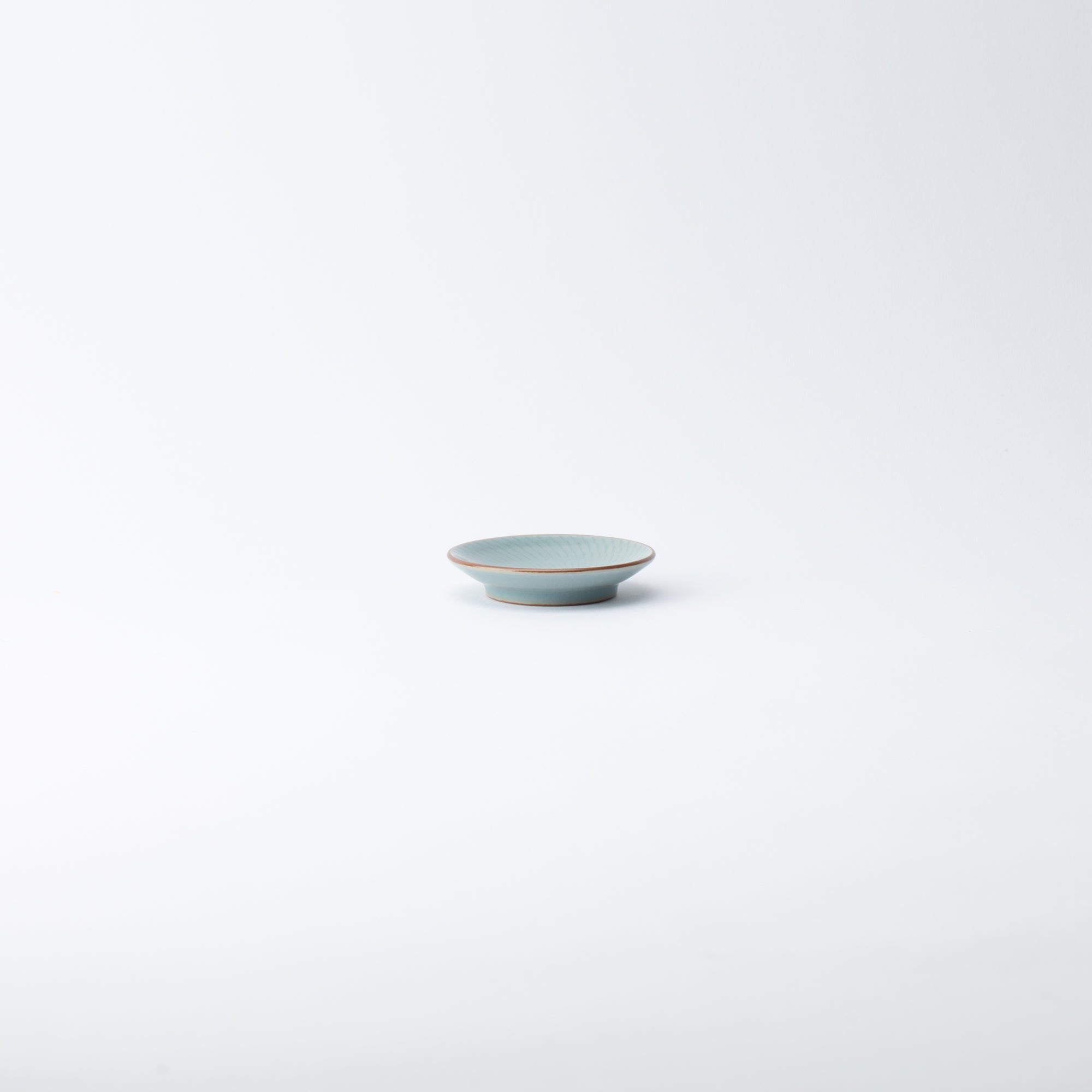 Soryu Kiln Celadon Tobikanna Kiyomizu Ware Sauce Plate - MUSUBI KILN - Quality Japanese Tableware and Gift