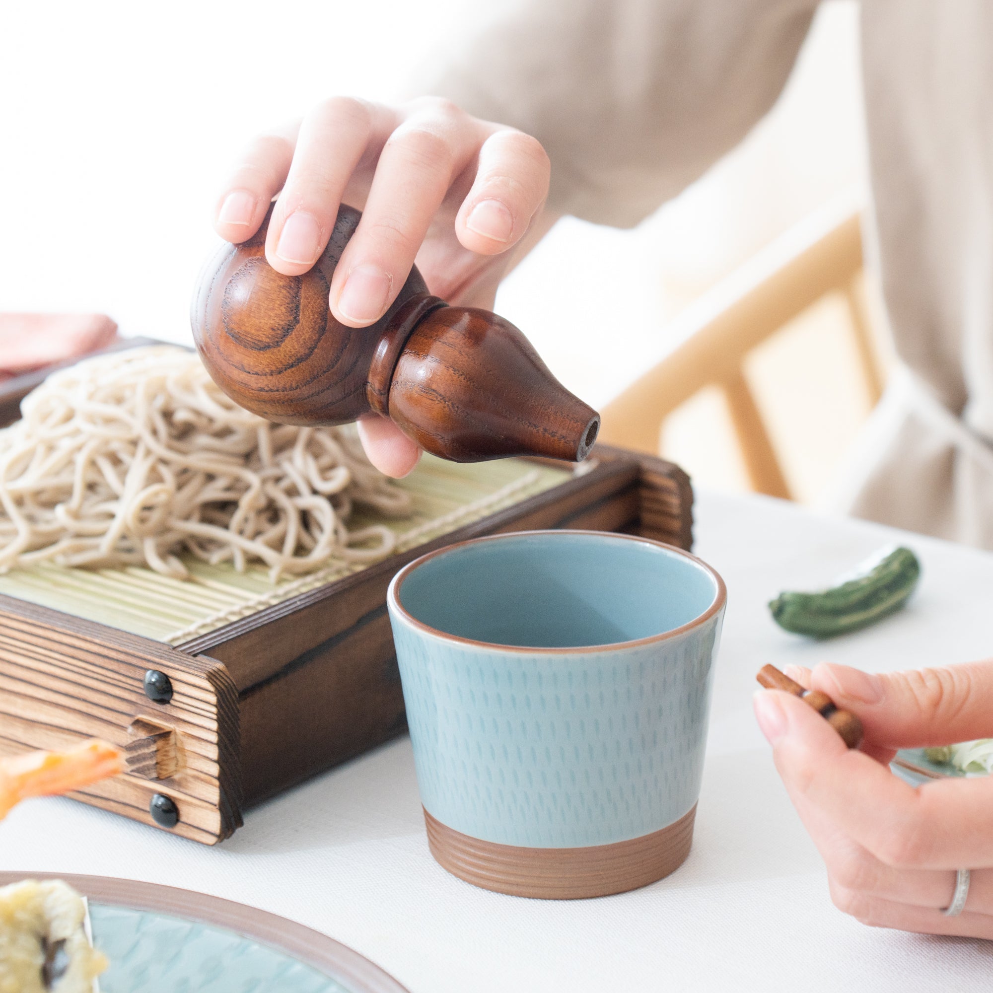 Soryu Kiln Celadon Tobikanna Kiyomizu Ware Small Cup - MUSUBI KILN - Quality Japanese Tableware and Gift