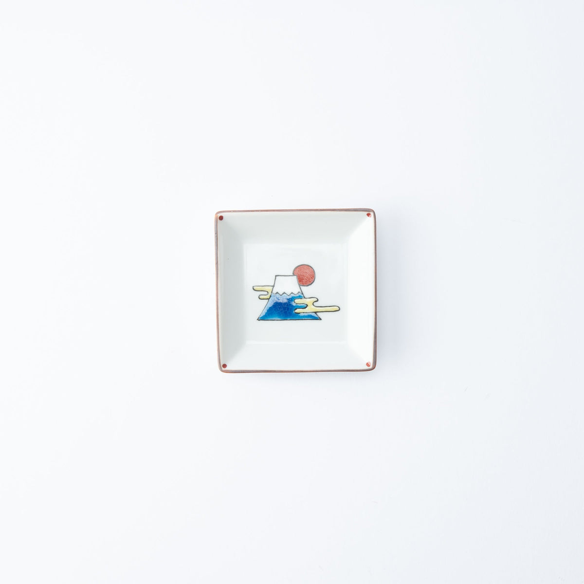 Blue Mt. Fuji Square Sauce Plate