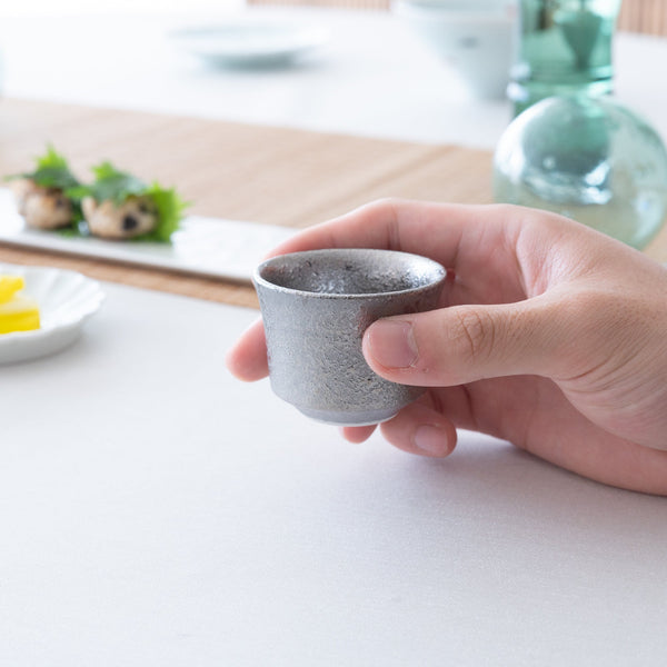 Soukyu Kiln Ginsai Kutani Ochoko Sake Cup - MUSUBI KILN - Quality Japanese Tableware and Gift