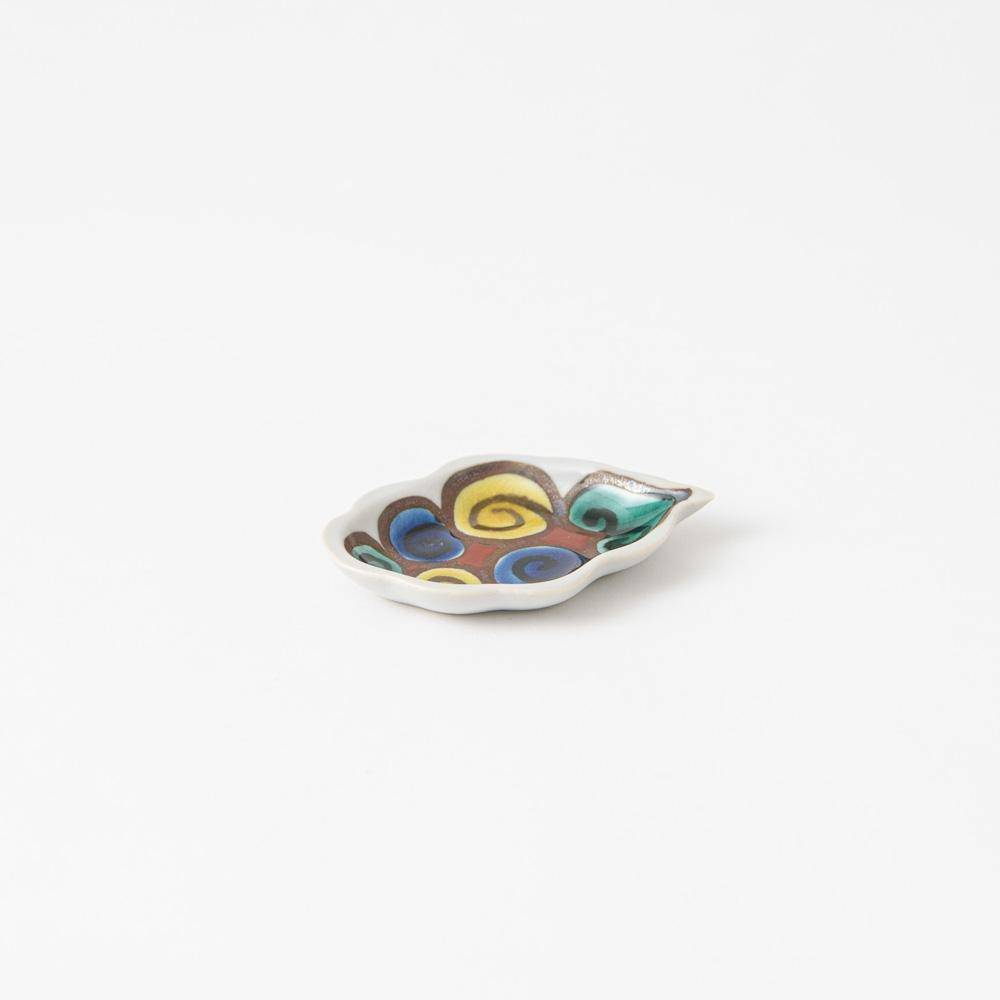 Soukyu Kiln Iridescent Clouds Kutani Sauce Plate - MUSUBI KILN - Quality Japanese Tableware and Gift