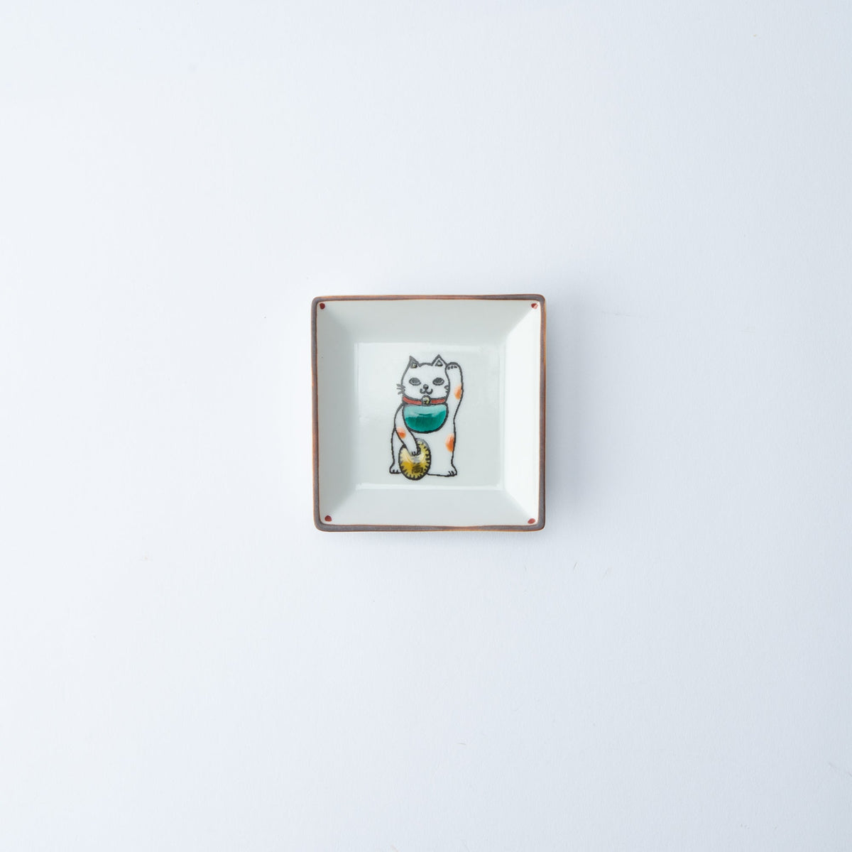 Lucky Cat Square Sauce Plate