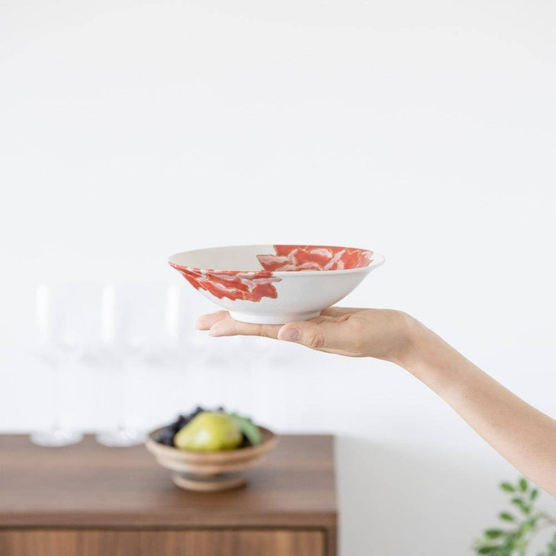 Souraku - An Red Peony Bowl Set A - MUSUBI KILN - Quality Japanese Tableware and Gift