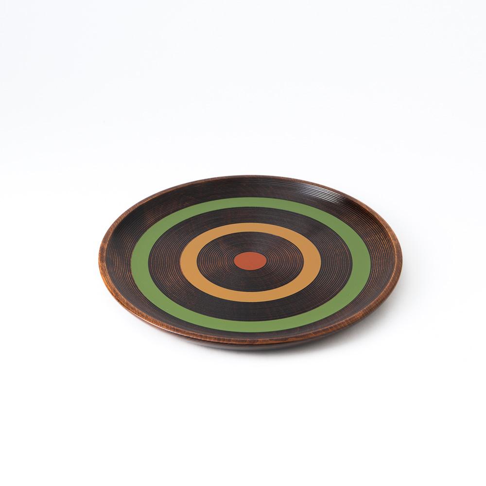 Spinning Top Round Shaped Yamanaka Lacquerware Tray - MUSUBI KILN - Quality Japanese Tableware and Gift